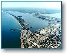 Duluth Harbor aerial photo