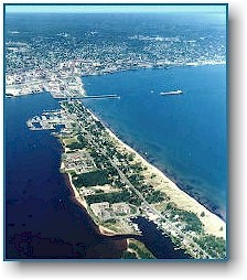 Duluth Harbor aerial photo