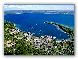 Aerial photo of Harbor Springs, MI