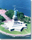 the Statue of Liberty on Ellis Island