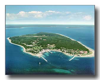 Mackinac Island aerial photo