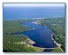 Pentwater Lake east to west