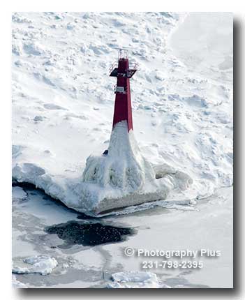 Muskegon Lighthouse in Winter